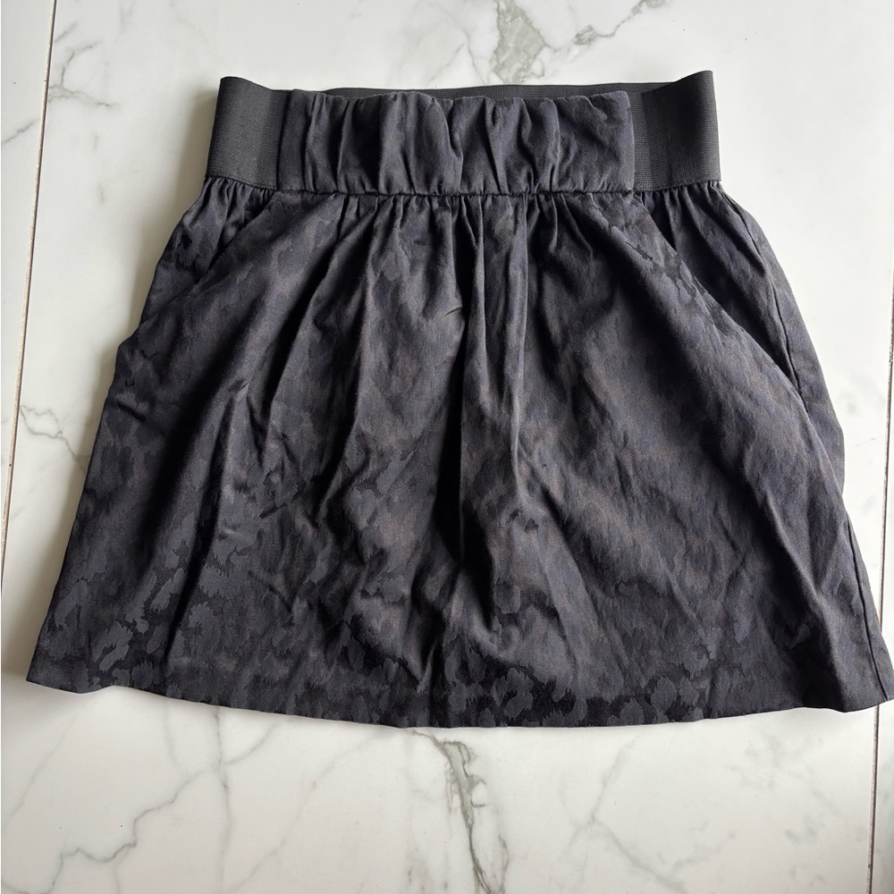 BCX Women’s Mini Skirt Size M Black on Black Animal Print Pattern